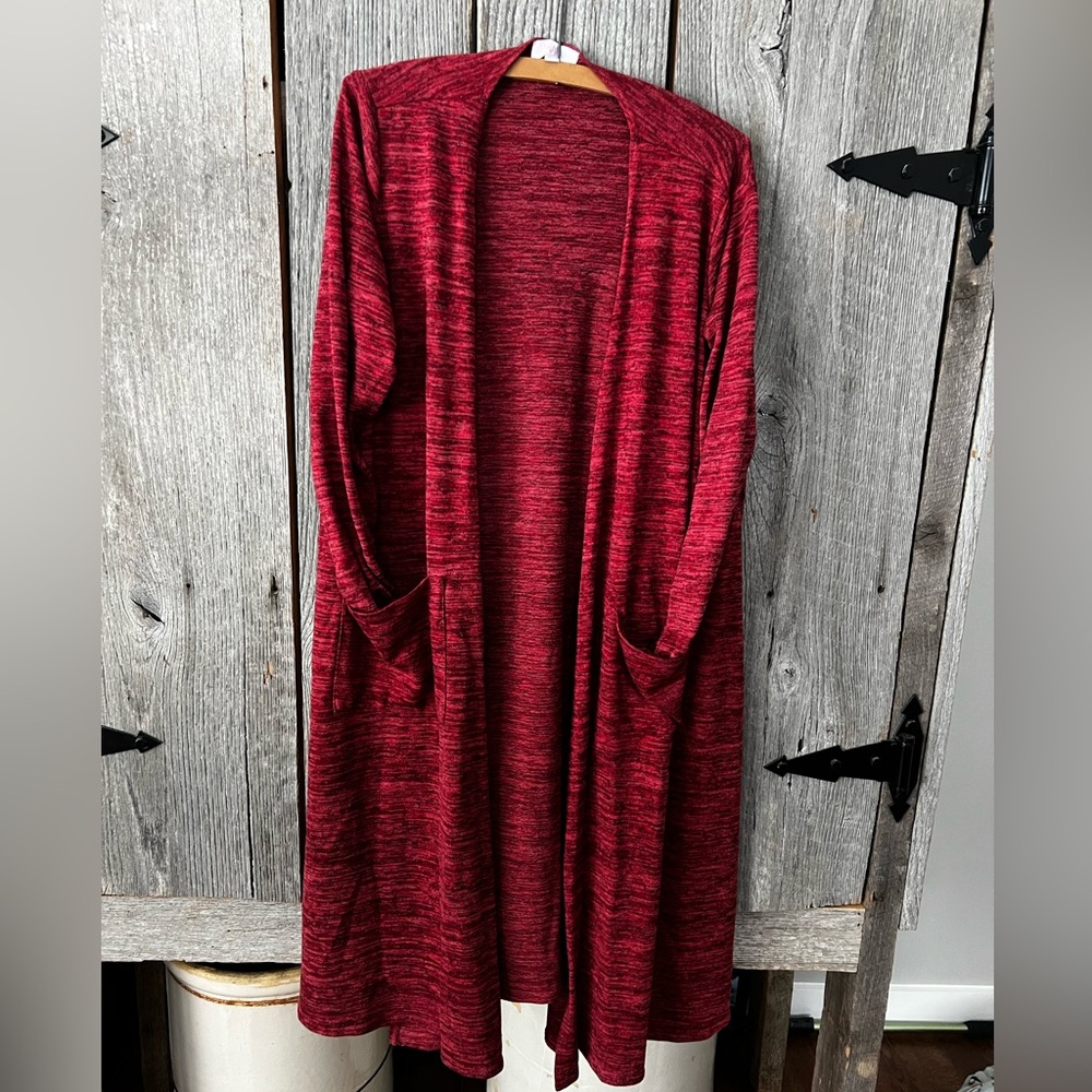 LuLaRoe Sarah Deep red duster